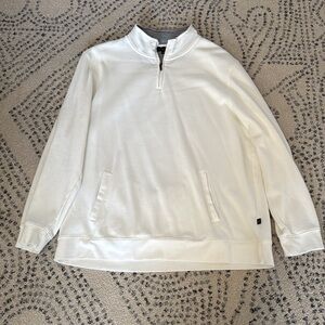 Club Room Men's Cream Zip-Up Sweater